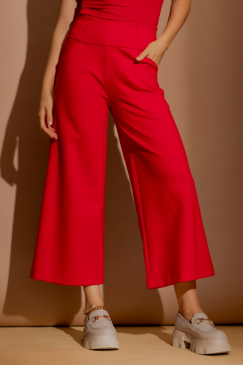 Red Ponte Jet Culotte