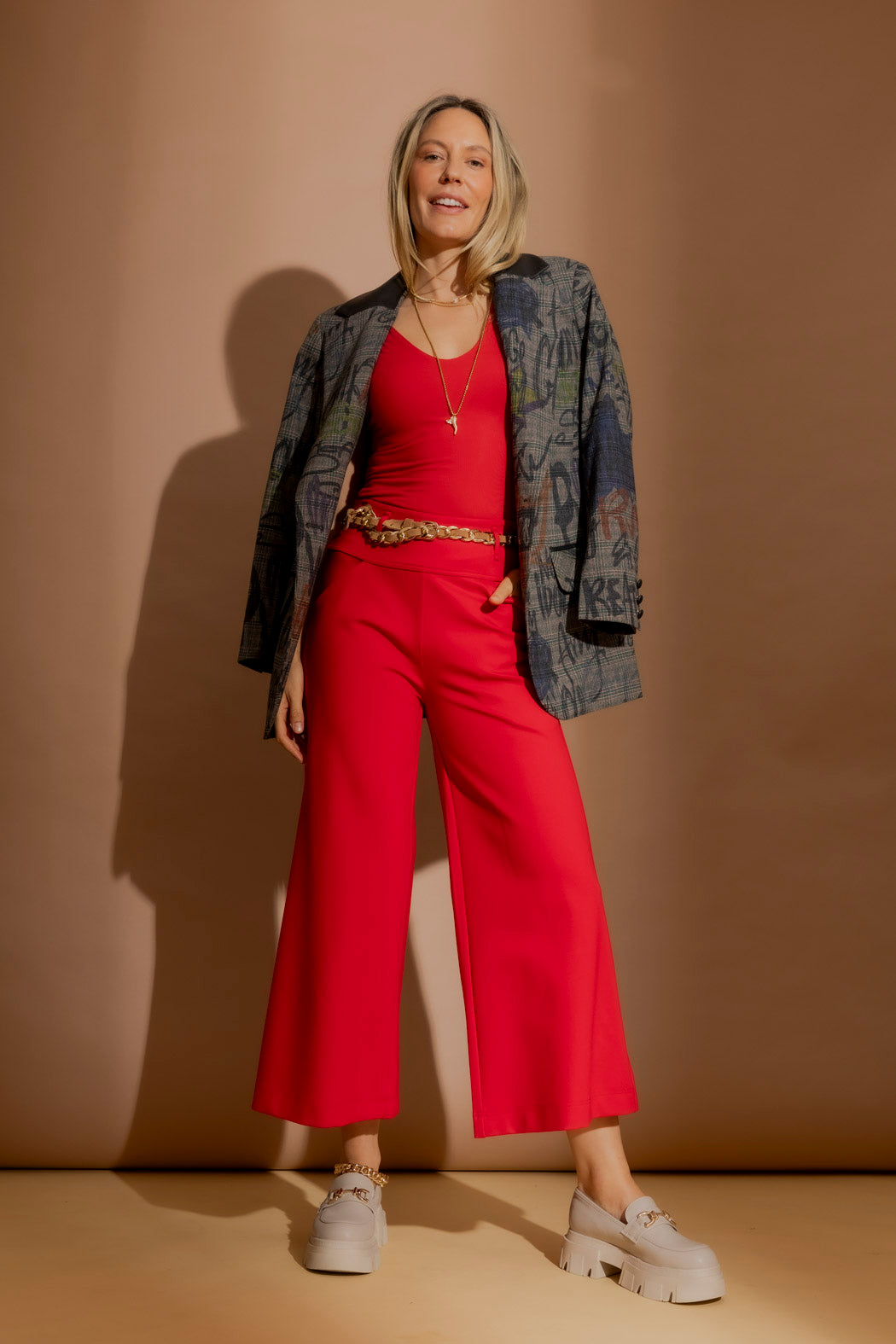 Red Ponte Jet Culotte