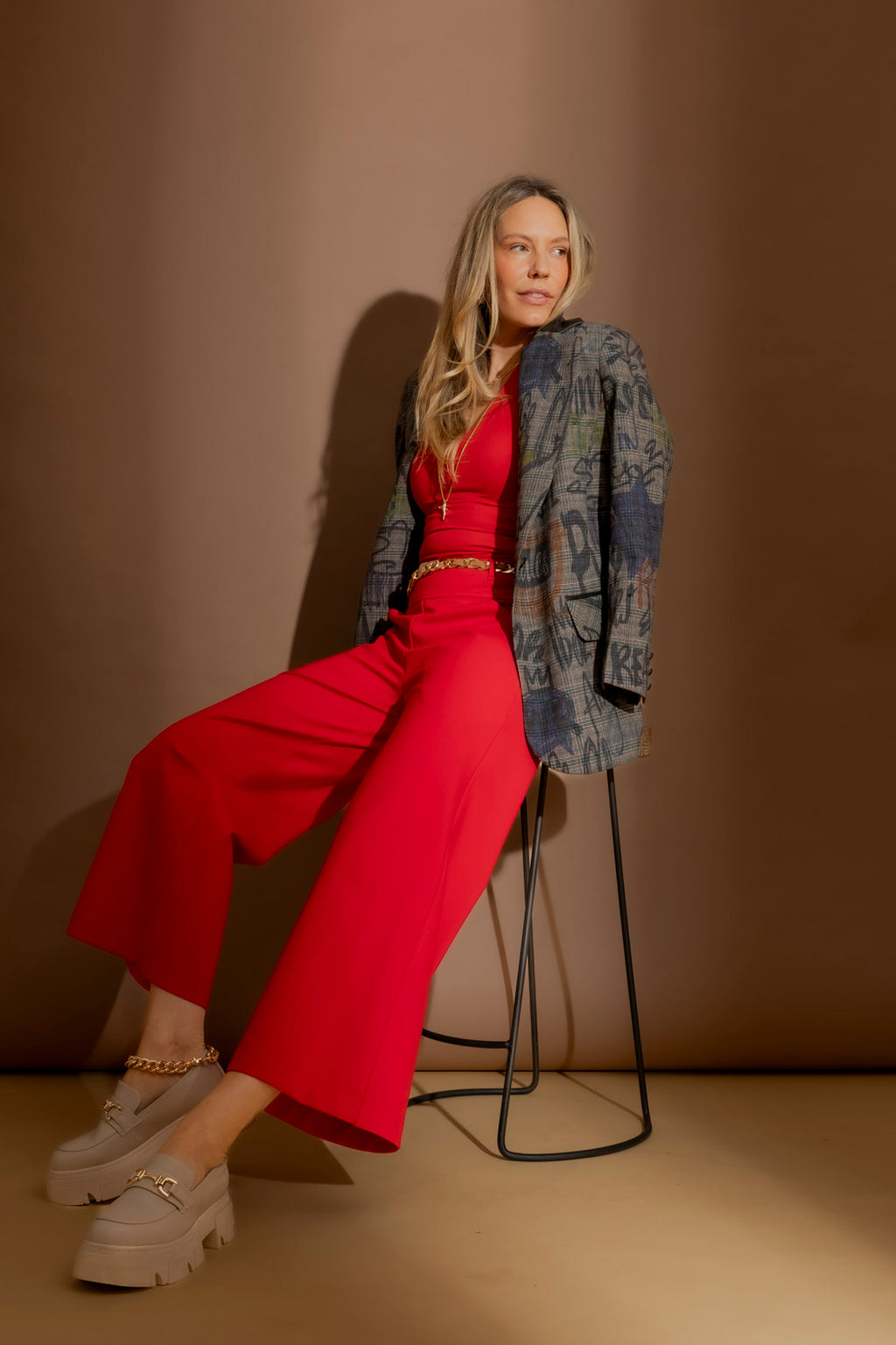 Red Ponte Jet Culotte