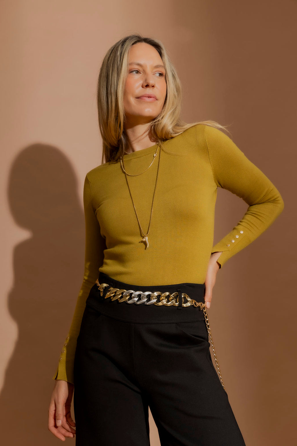 Gold/Silver Resin Chain Belt Gold/Silver O/S