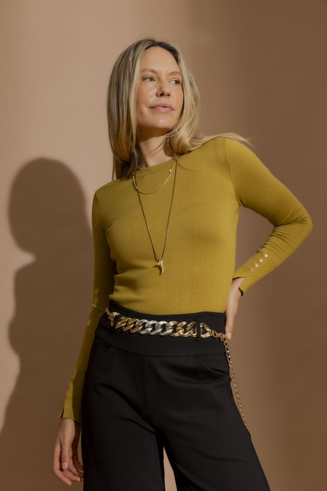 Gold/Silver Resin Chain Belt Gold/Silver O/S