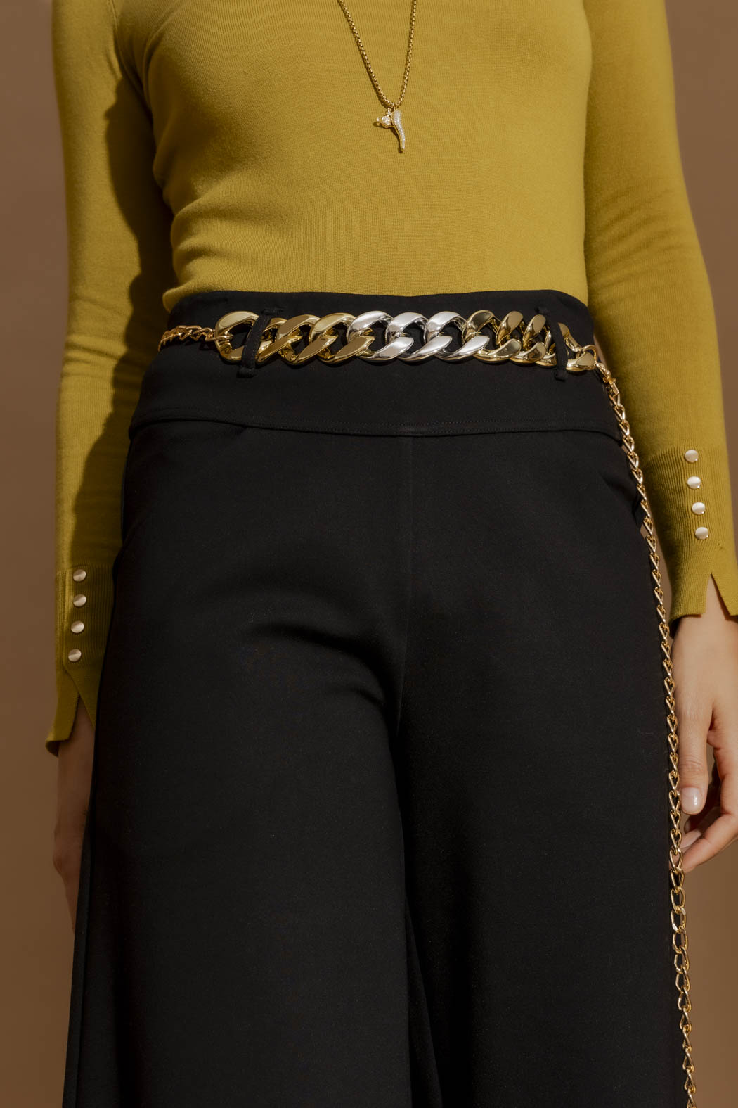 Gold/Silver Resin Chain Belt Gold/Silver O/S