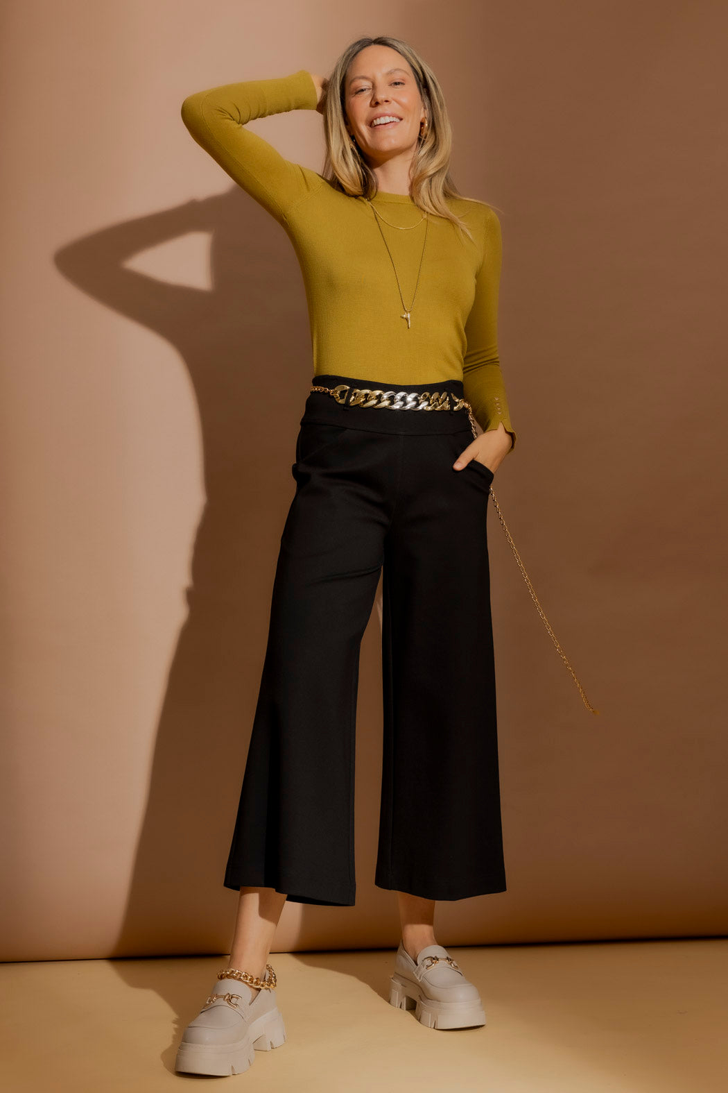Gold/Silver Resin Chain Belt Gold/Silver O/S