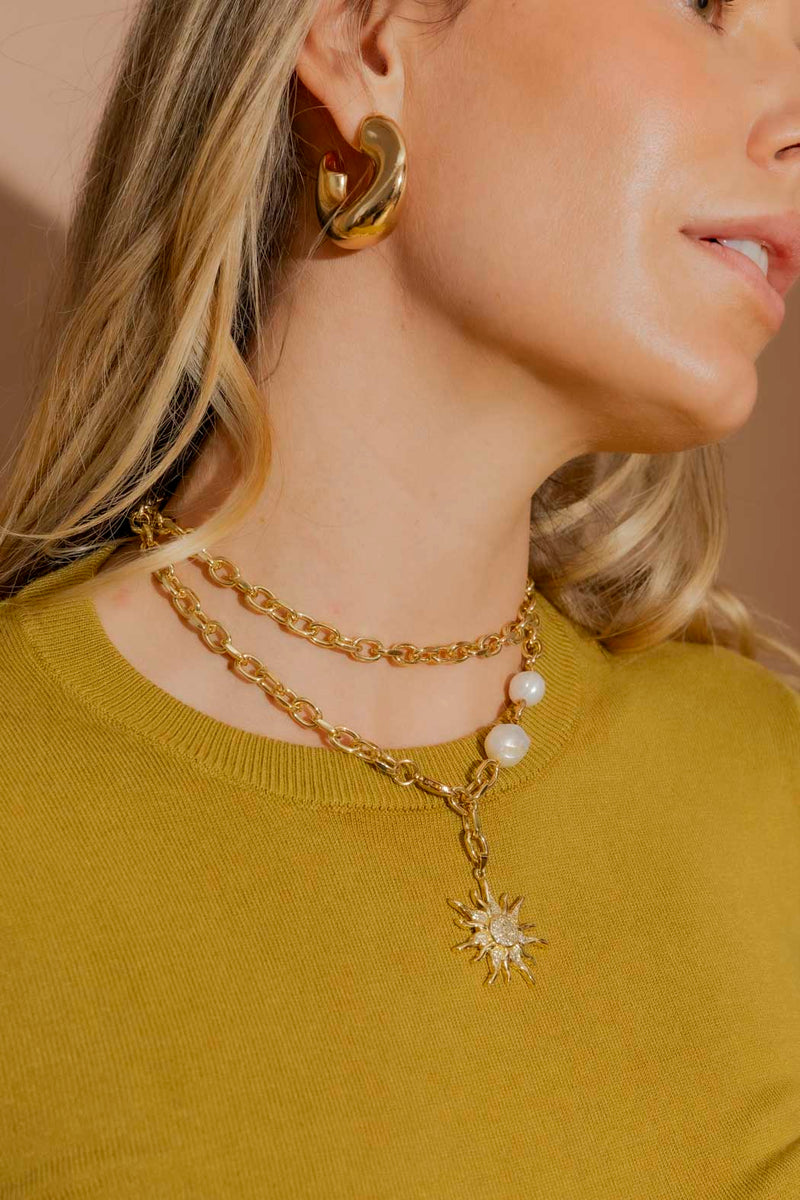 Gold Sun Necklace