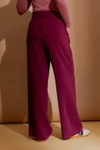 Raspberry Euro Wide Leg Pant