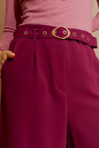 Raspberry Euro Wide Leg Pant
