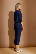 Navy Tencel Harlow Dress