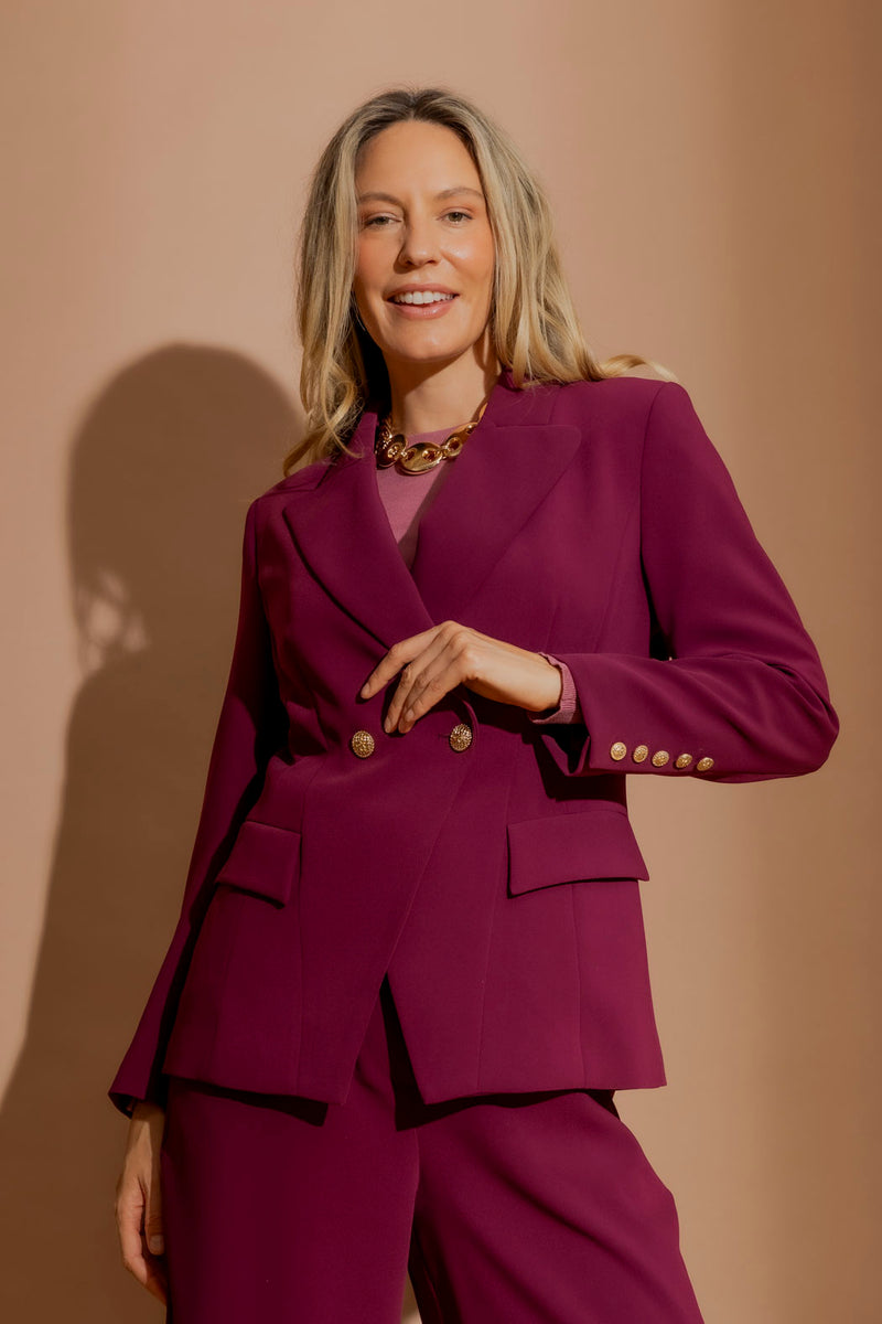 Raspberry Euro Sisca Blazer