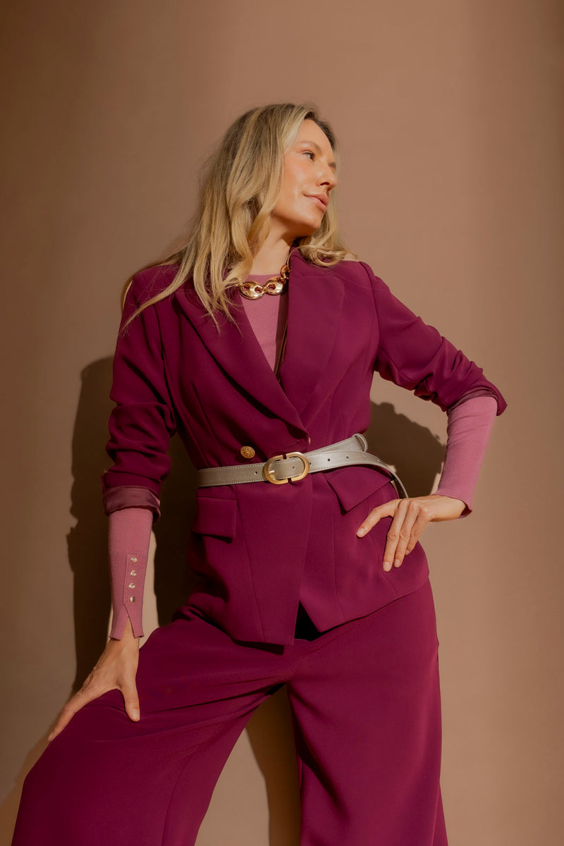 Raspberry Euro Sisca Blazer