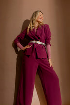 Raspberry Euro Wide Leg Pant
