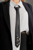 Black Rhinestone Tie