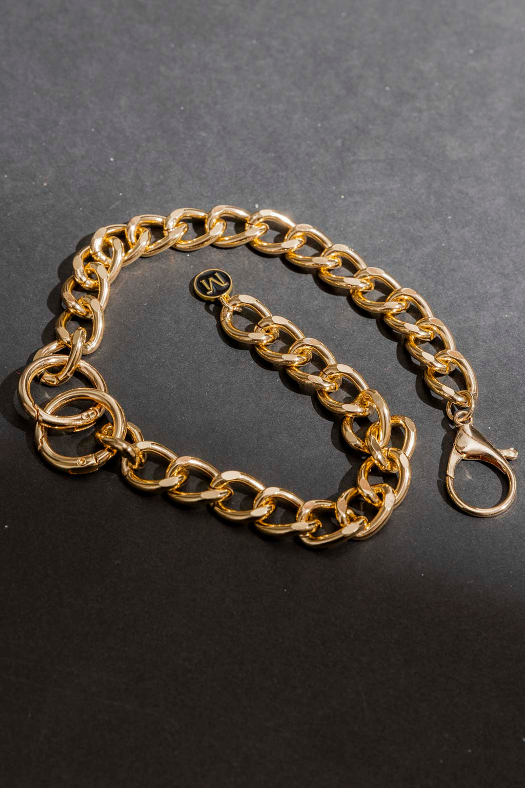 Gold Double Ring Necklace