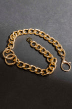 Gold Double Ring Necklace