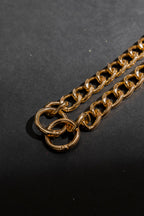 Gold Double Ring Necklace