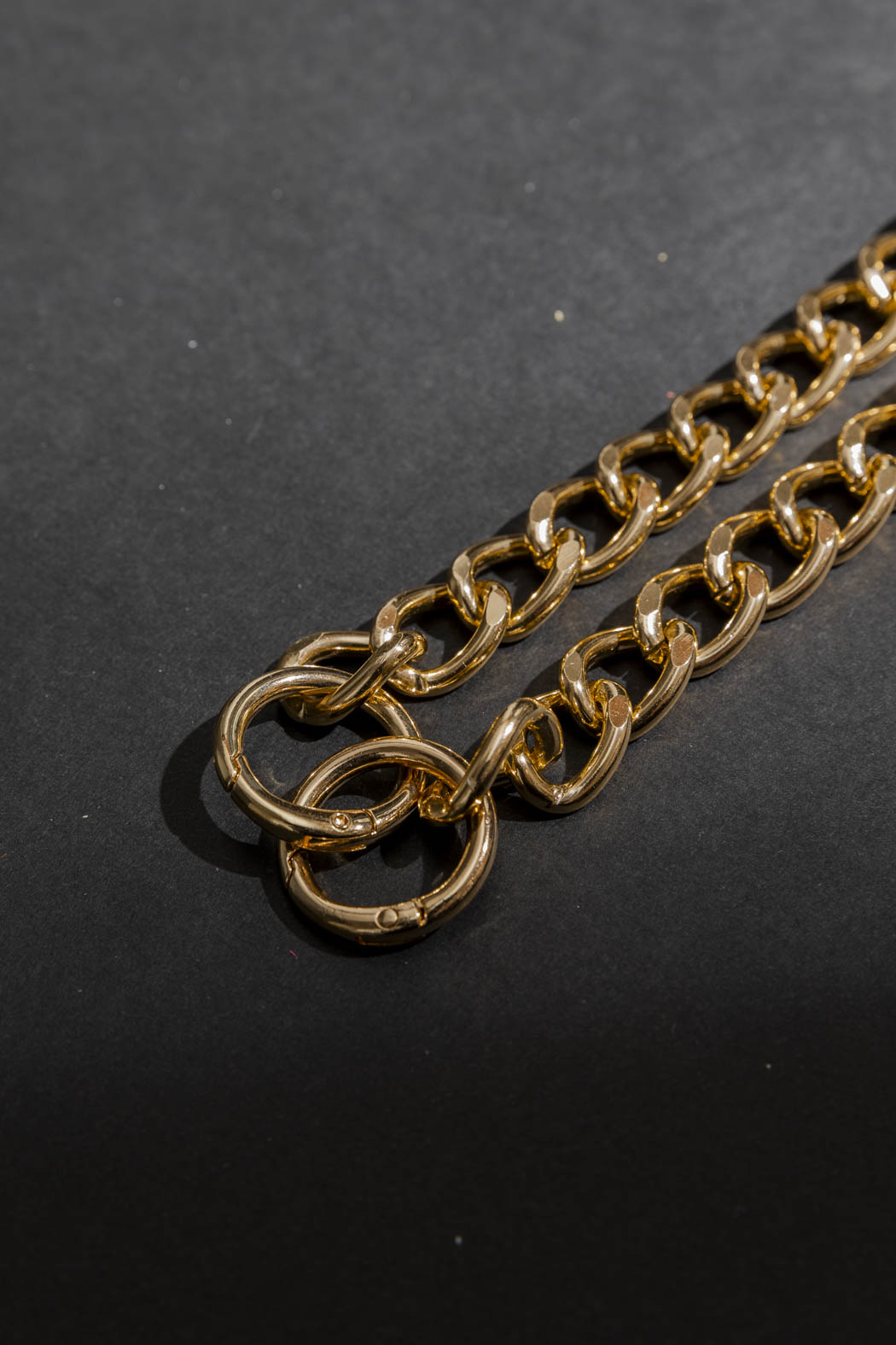 Gold Double Ring Necklace