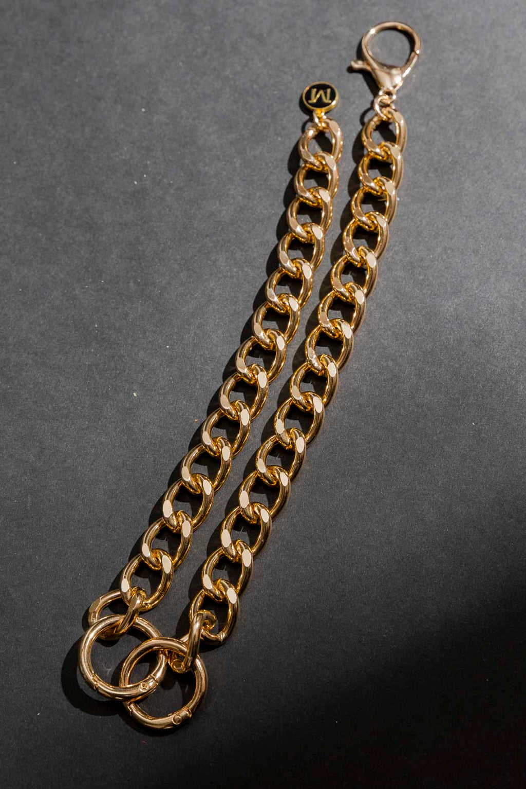 Gold Double Ring Necklace