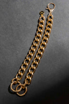 Gold Double Ring Necklace
