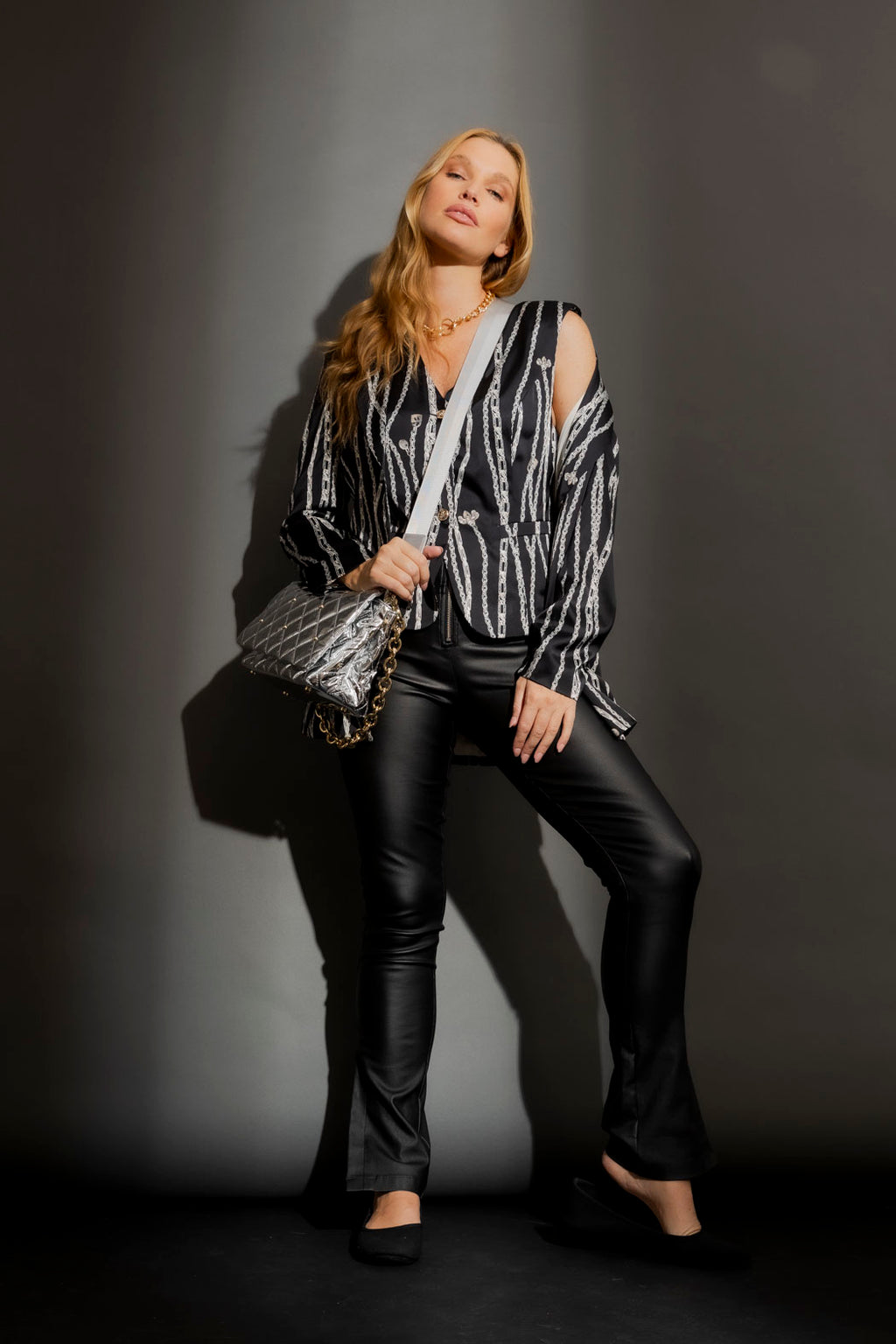 Black Chains Tailored Vest Black Chains