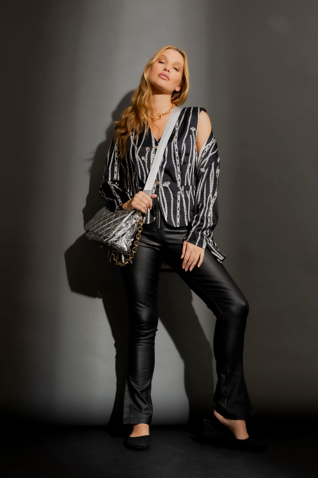 Black Chains Tailored Vest Black Chains