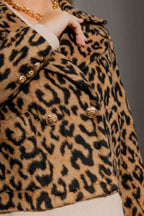 Tan Animal Crop Astra Coat Tan Animal