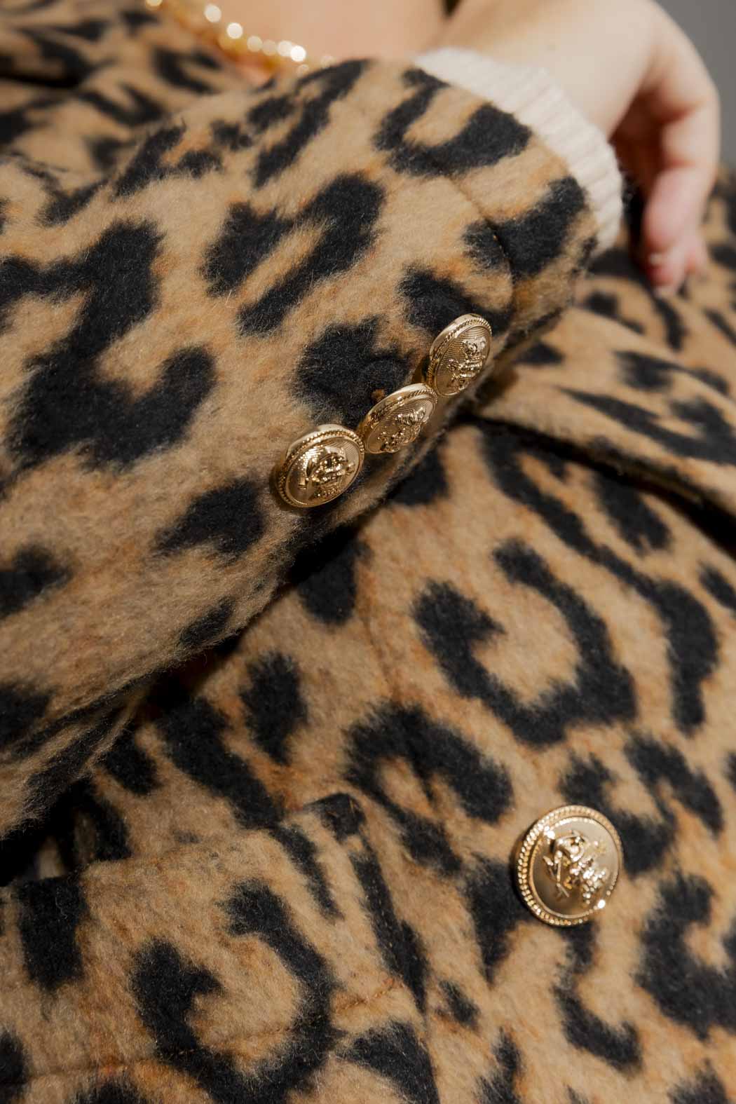 Tan Animal Crop Astra Coat Tan Animal