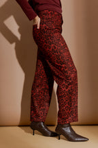 Red Animal Suede Barrel Pant Red Animal