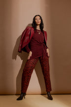 Burgundy Tencel Harlow Top