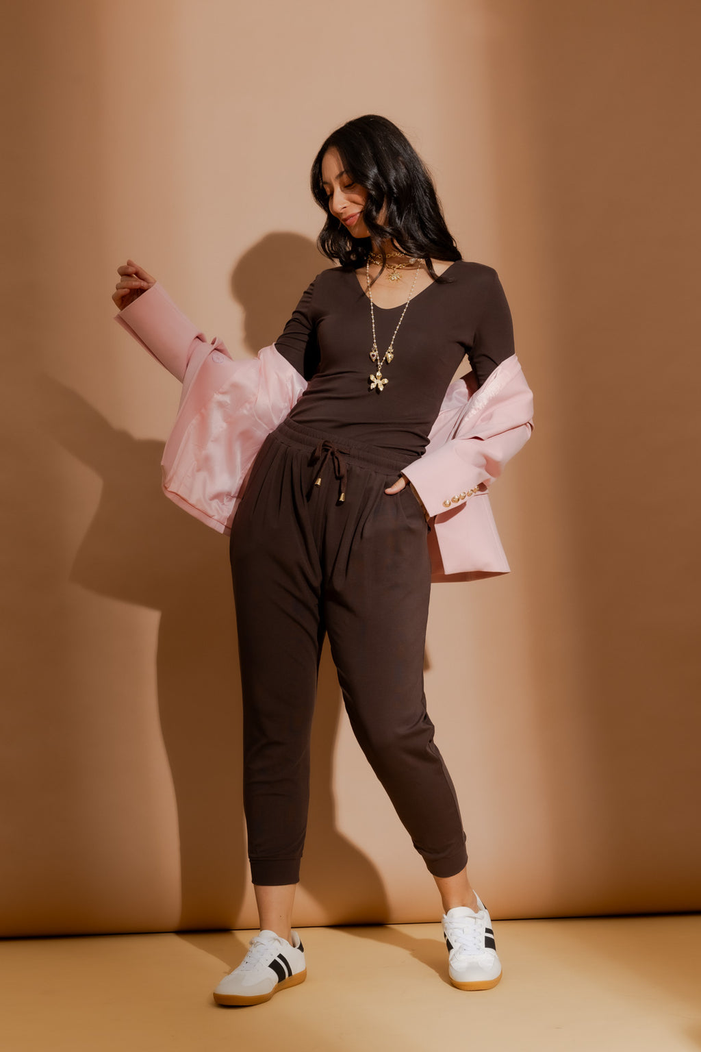 Nutmeg Tencel Long Sleeve Lust Top