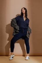 Navy Stripe Blogger Shirt