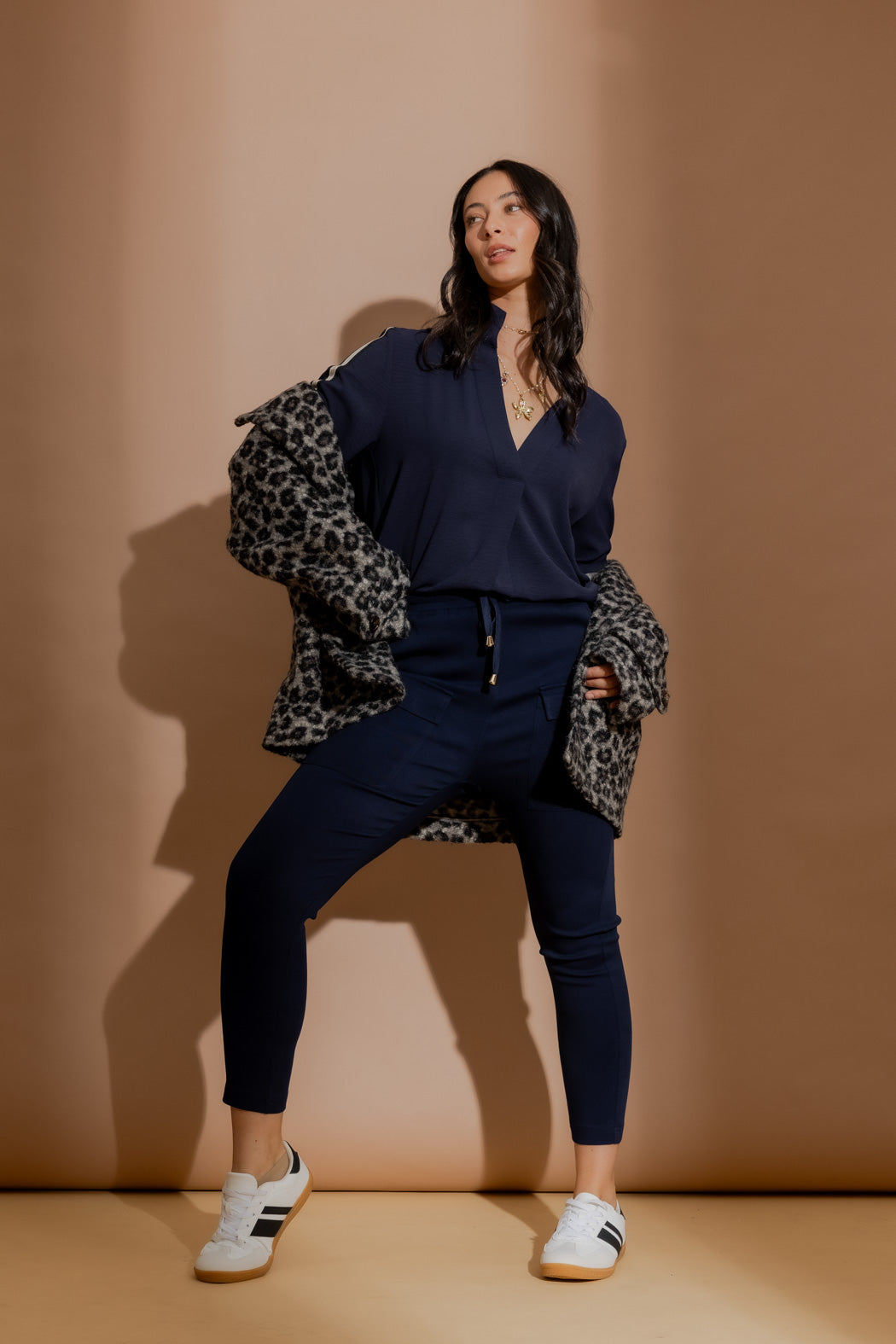 Navy Stripe Blogger Shirt