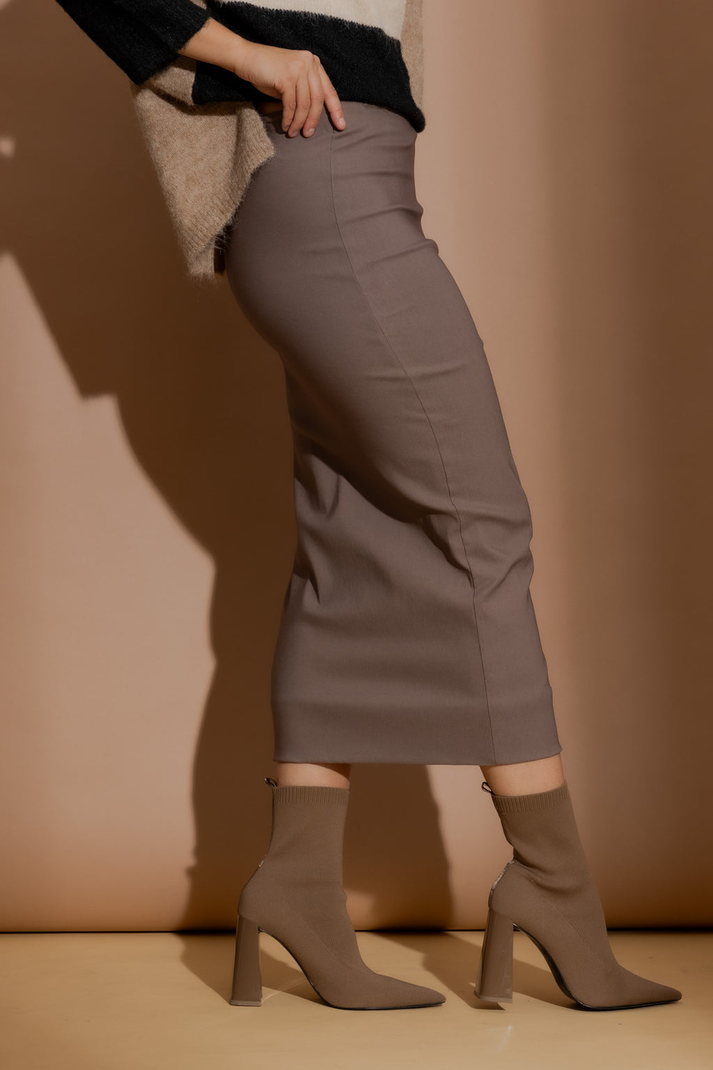 Taupe Strong Hold Tube Skirt