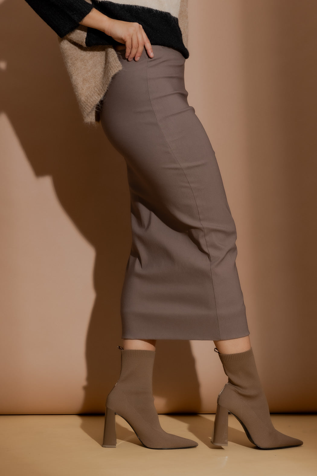 Taupe Strong Hold Tube Skirt