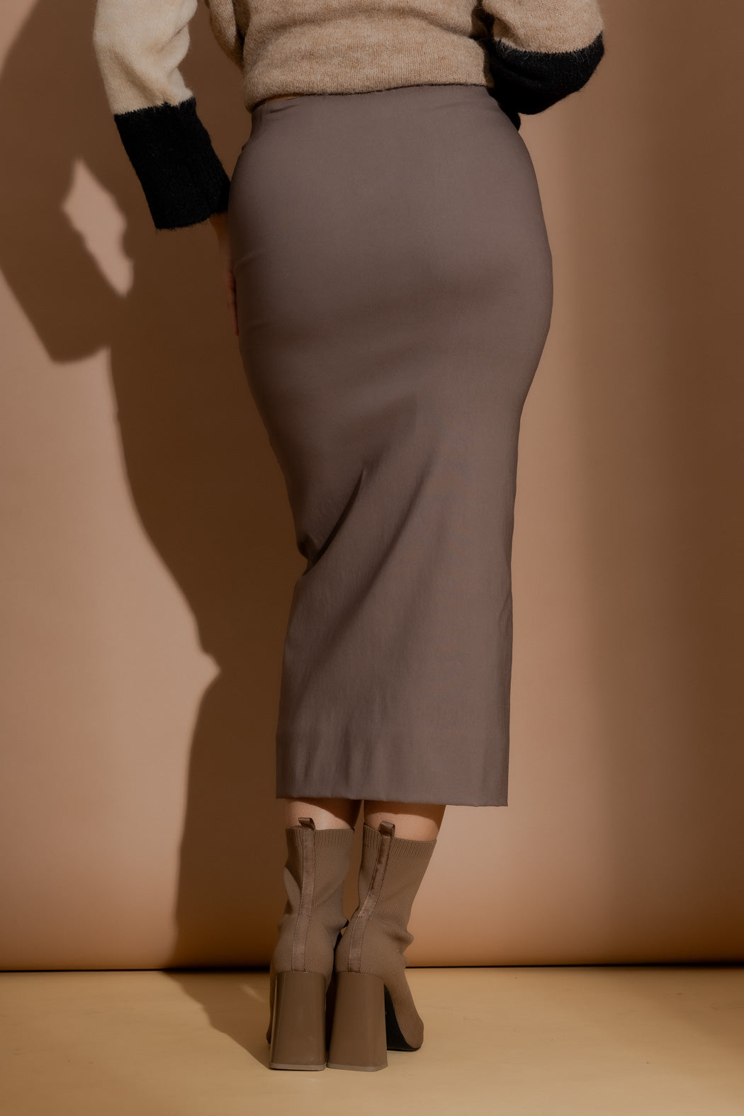 Taupe Strong Hold Tube Skirt
