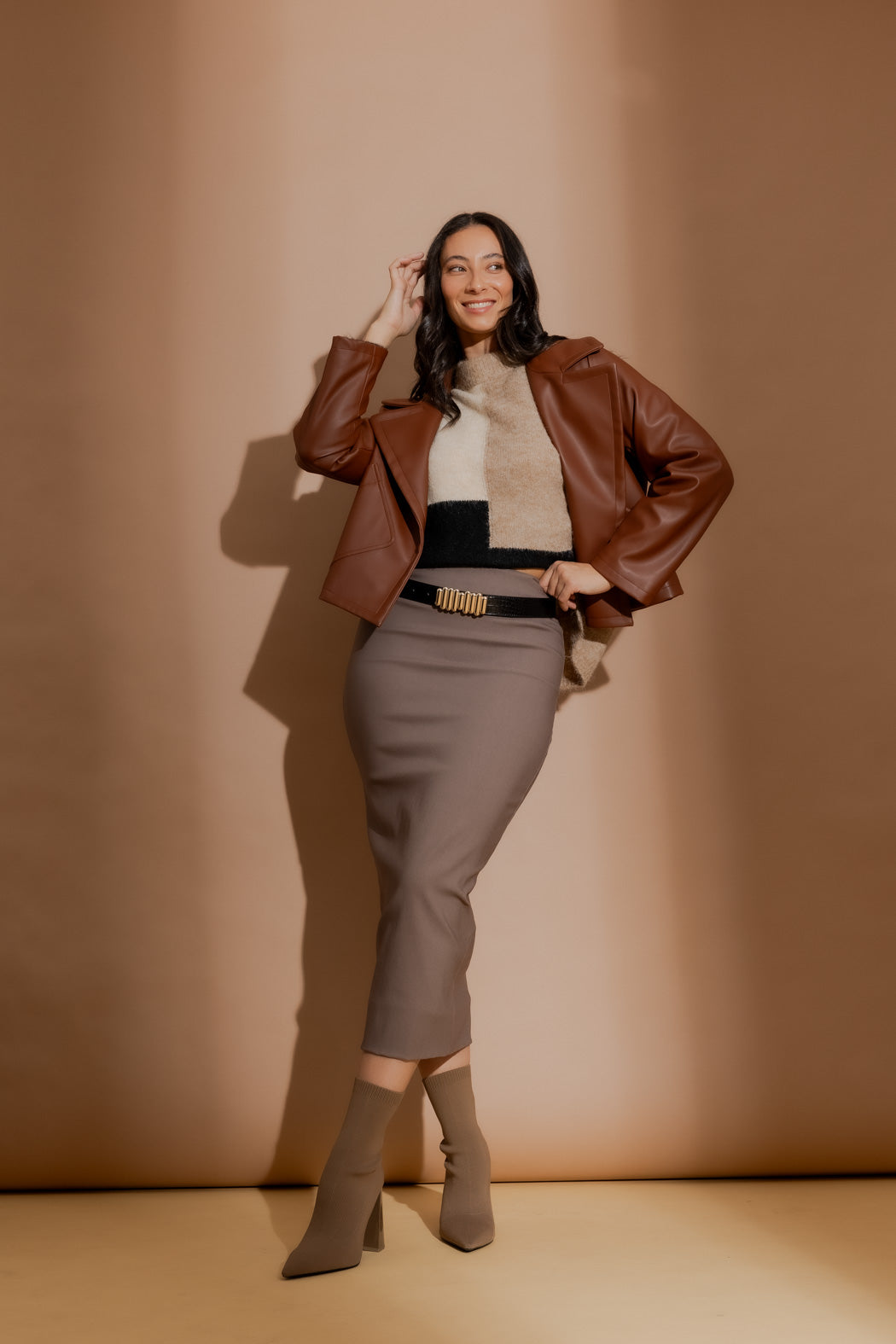 Taupe Strong Hold Tube Skirt