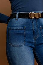 Black Croc Bubble Belt Black Croc S/M