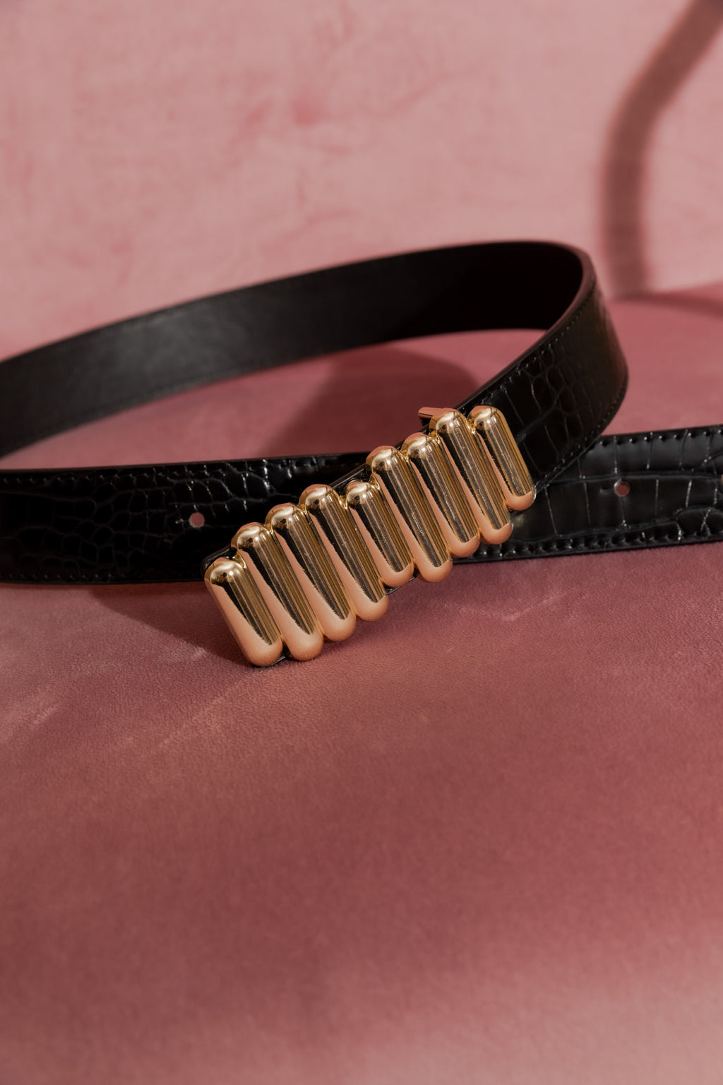 Black Croc Bubble Belt Black Croc S/M