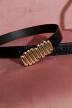 Black Croc Bubble Belt Black Croc S/M