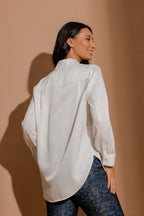 Ivory Embossed Milan Blogger Shirt