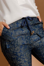 Blue Paisley Cargo Jogger Pant Blue Paisley