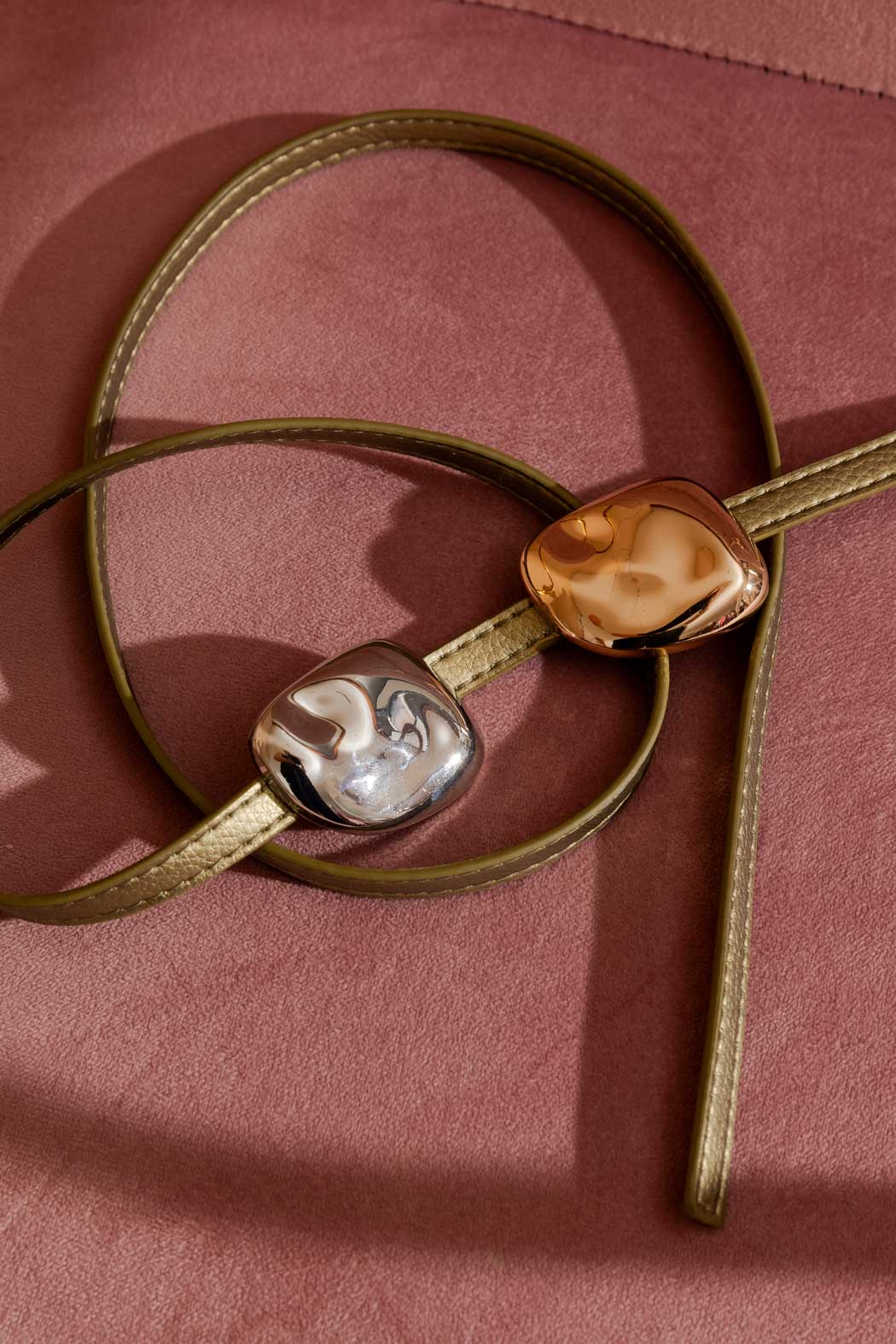 Mixed Metals Double Dome Belt Mixed Metals O/S