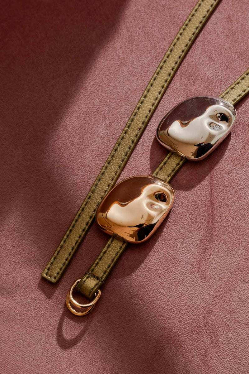 Mixed Metals Double Dome Belt Mixed Metals O/S