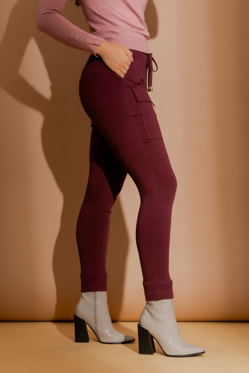 Wine Cargo Jogger Pant