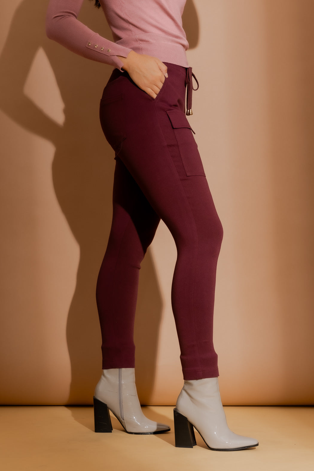 Wine Cargo Jogger Pant
