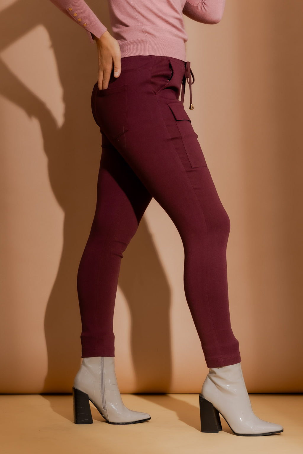Wine Cargo Jogger Pant