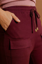 Wine Cargo Jogger Pant