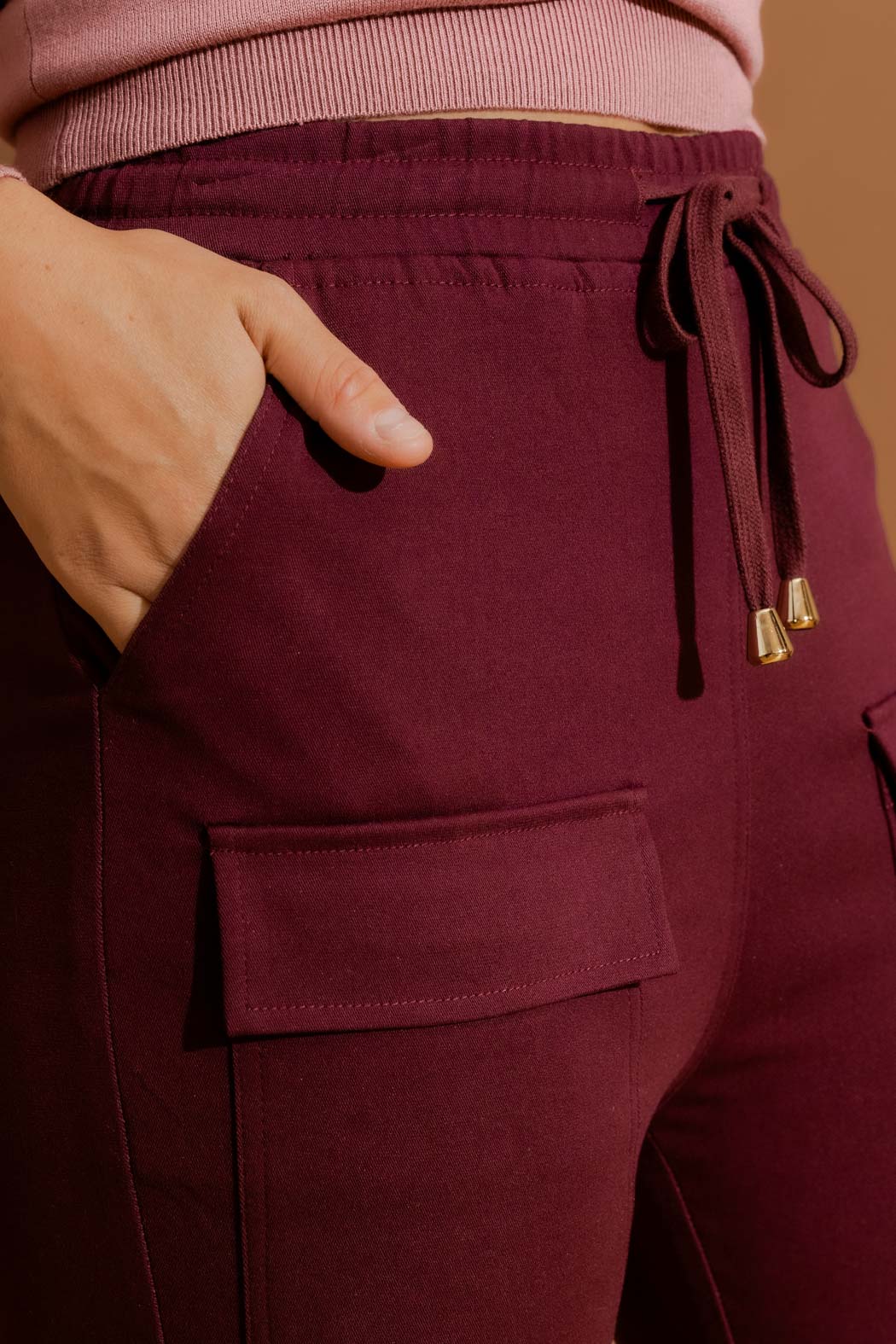 Wine Cargo Jogger Pant