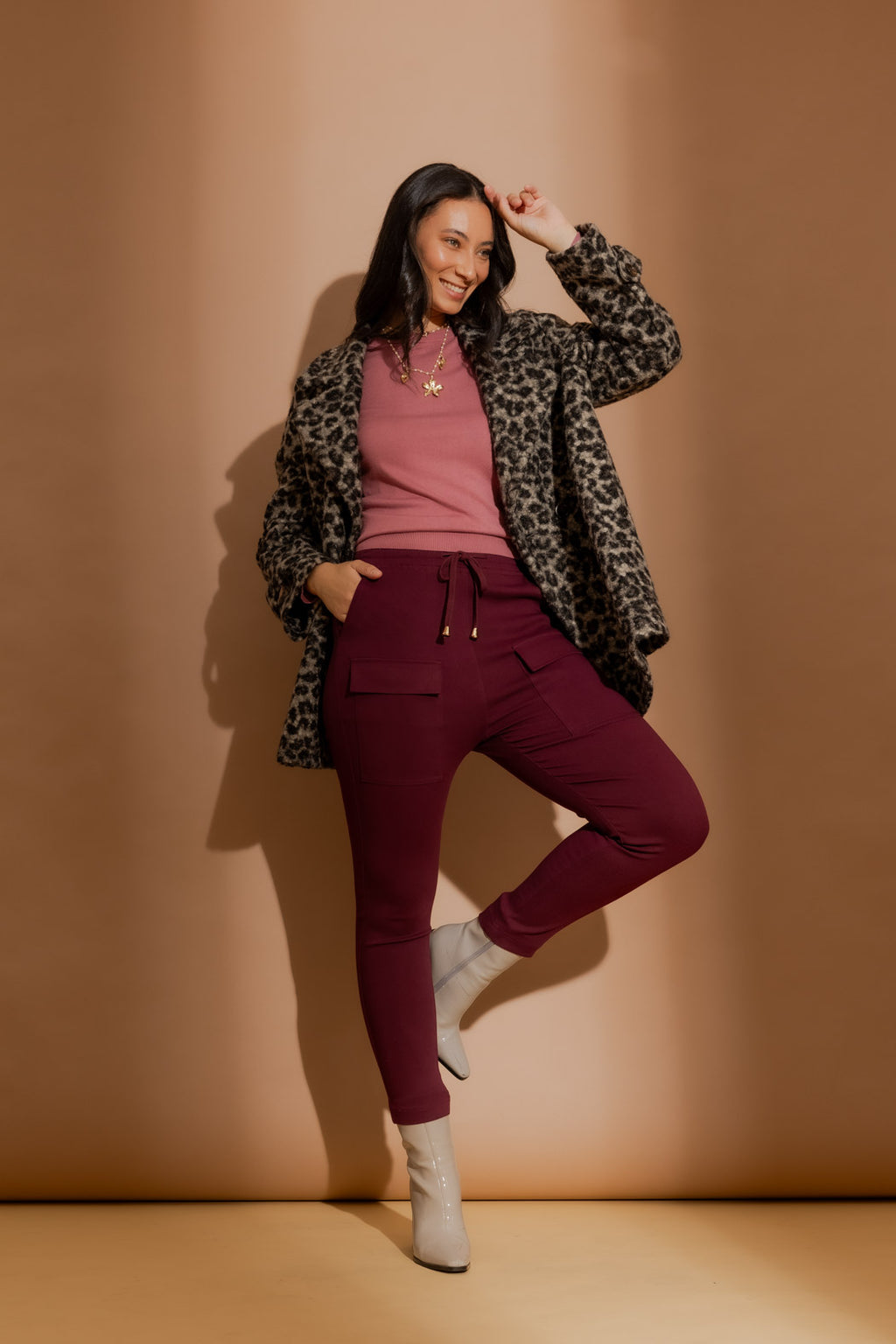 Wine Cargo Jogger Pant