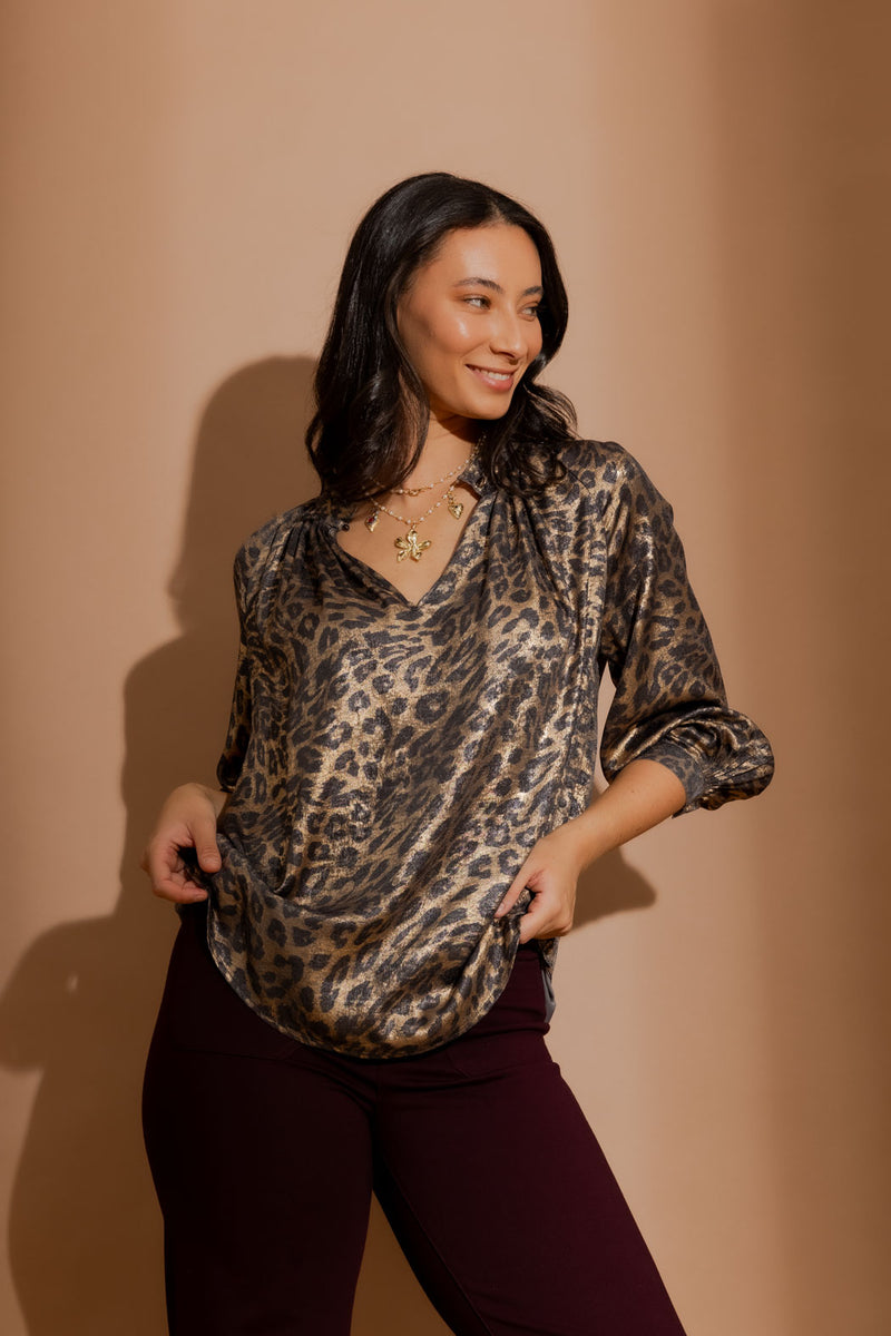 Gold Animal Athena Blouse