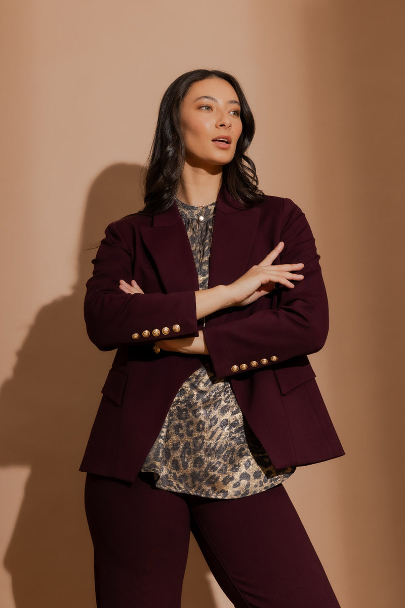Merlot Ponte Sisca Blazer