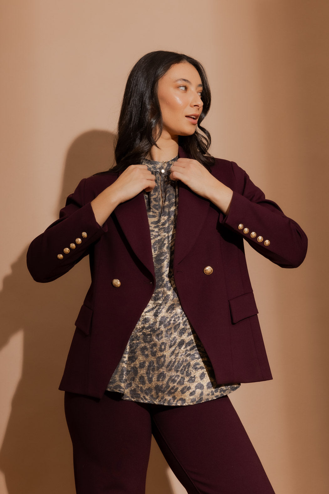 Merlot Ponte Sisca Blazer